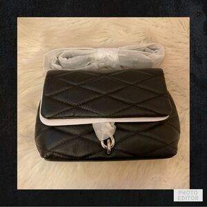 Rebecca Minkoff Edie Diamond Quilt Leather Crossbody Bag - NWT - Black